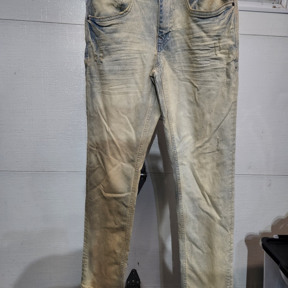 Across The Pond Men's Distressed Jeans - Tan